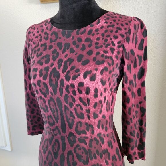 DOLCE & GABBANA signature silk leopard mini dress size 4-6 40-42 - Picture 2 of 14